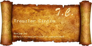 Treszler Cintia névjegykártya